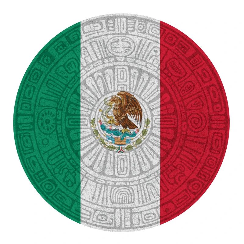 Mexikanische Flagge im Tramp-Stil