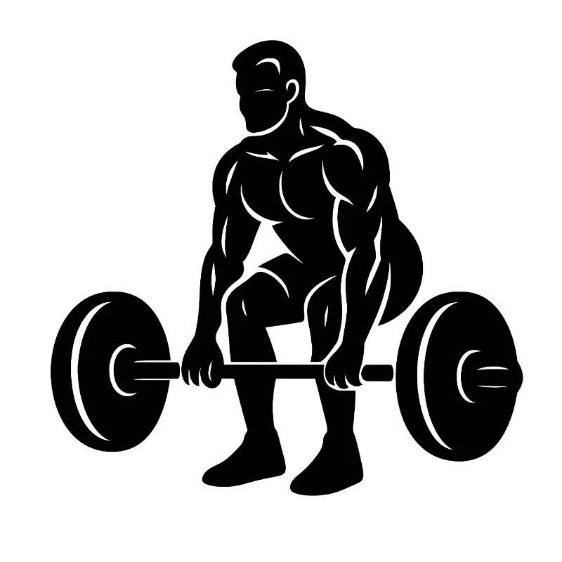Kraftvoller Gewichtheber Silhouette