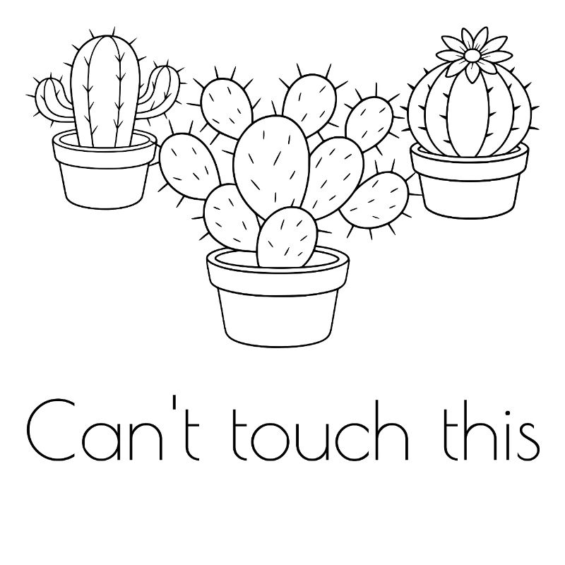 Kaktus lineart Fun
