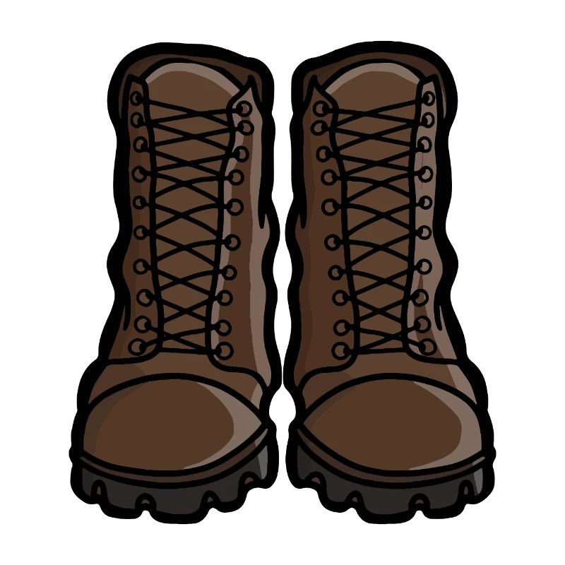 Klassische Wander-Retro-Stiefel Illustration
