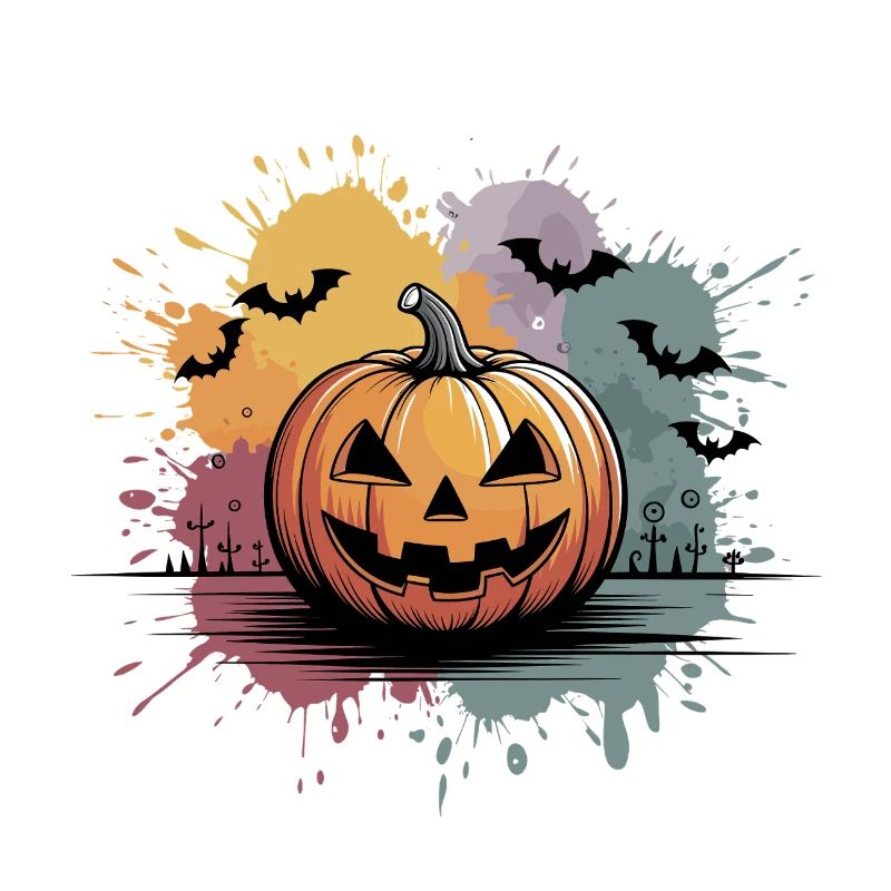 Halloween Kürbislaterne mit Gesichtsdesign