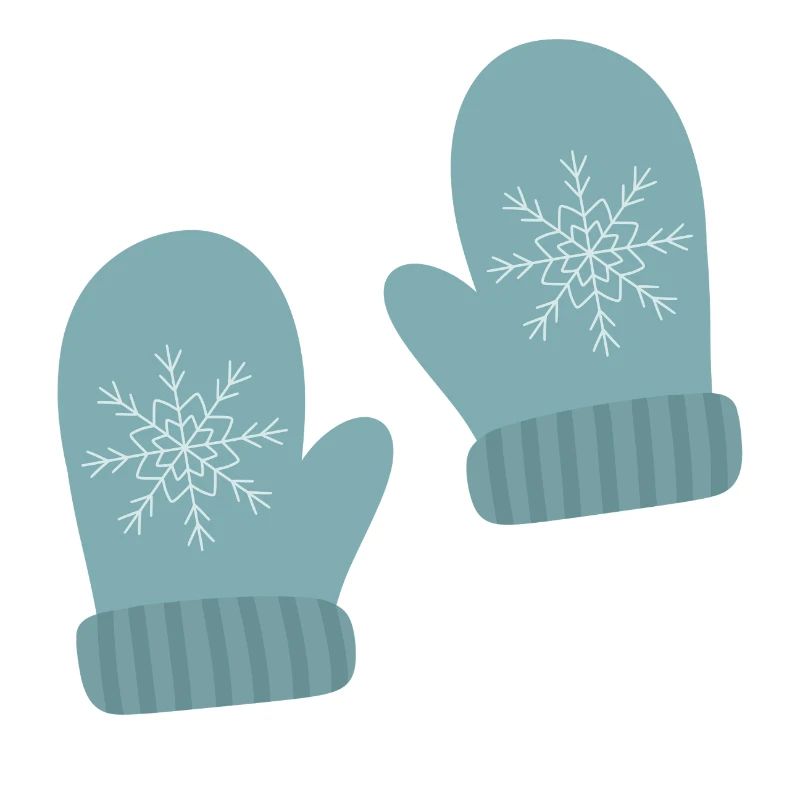 Winter Fäustlinge Schneeflocke Design