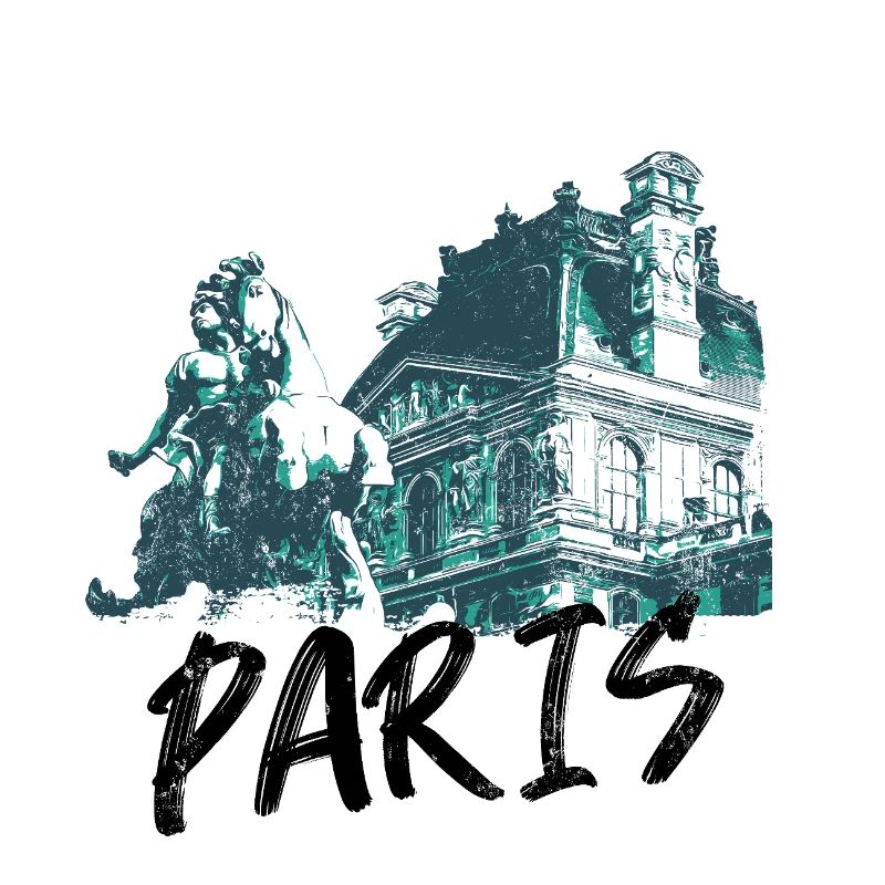 Paris, Reiterstandbild und Architektur