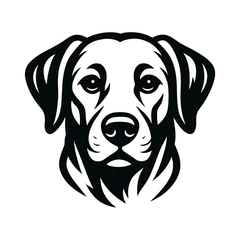 Hunde Gesichts-Linienkunst