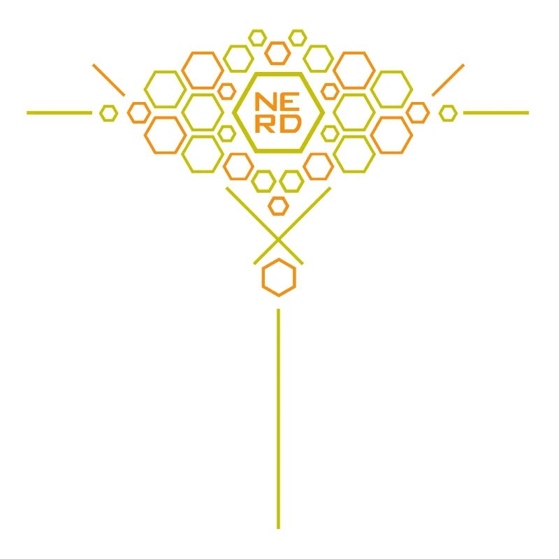 Nerd Hex Muster Gradient