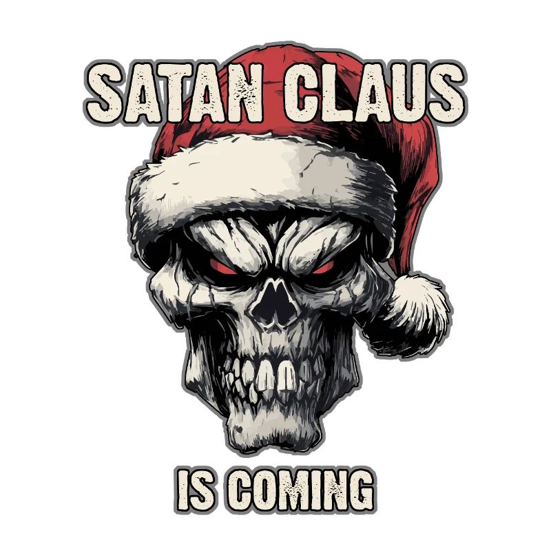 Skull mit Weihnachtsmütze