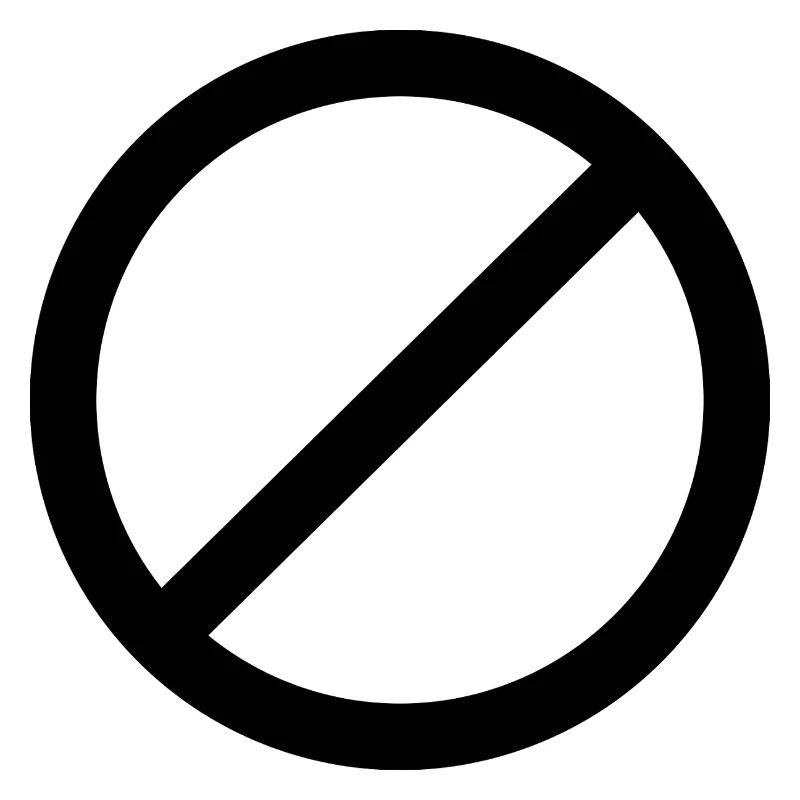 Nicht erlaubtes Schild