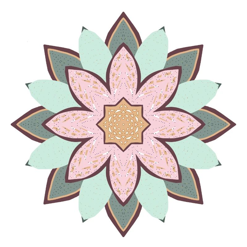 Pastell Mandala Blütenstern