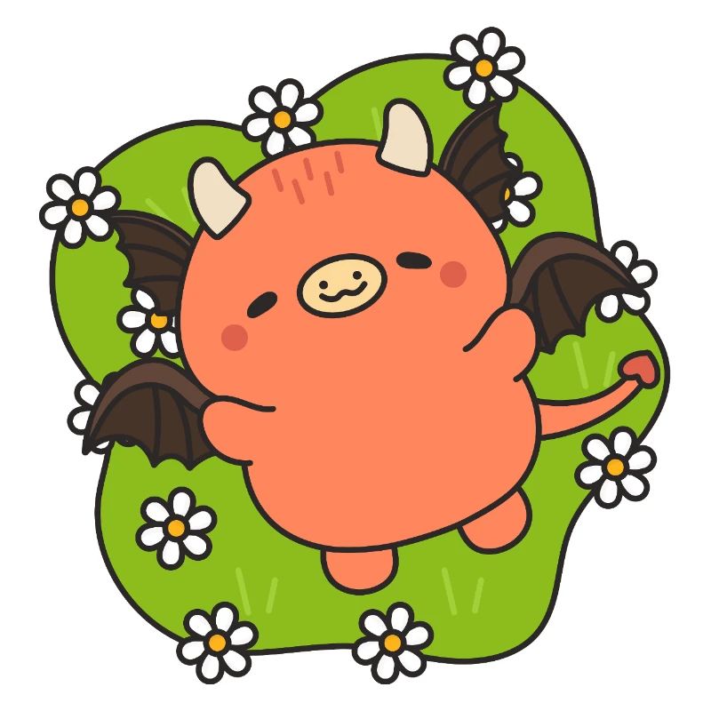 Friedlicher Blumendämon