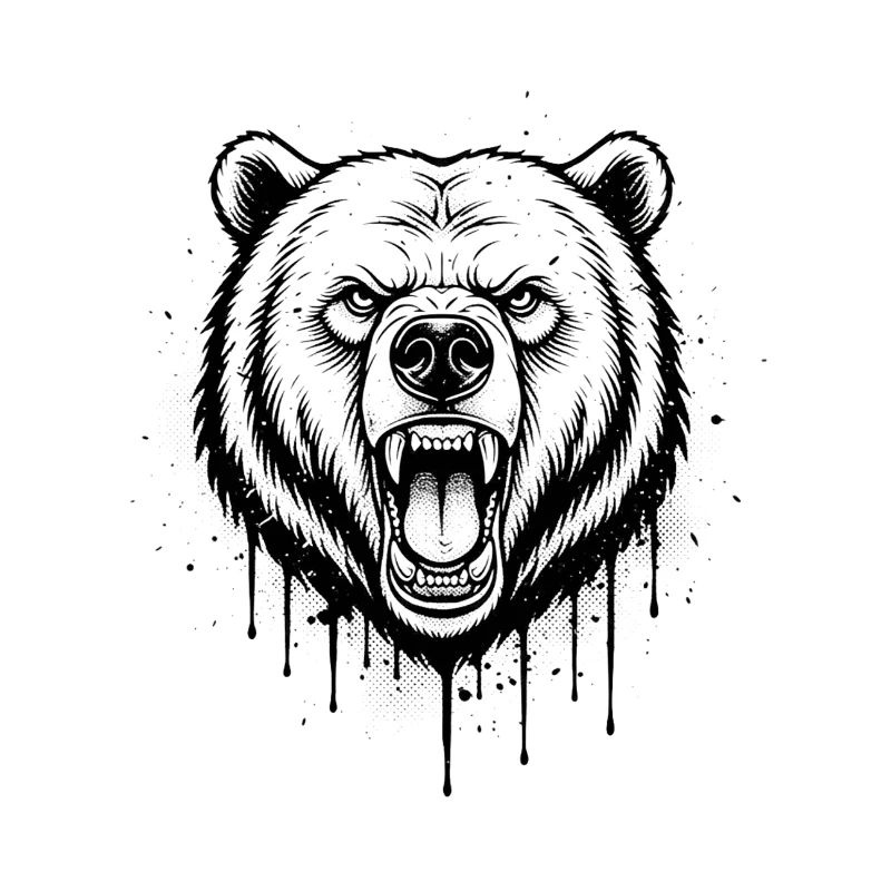 Bär Brüllendes Design