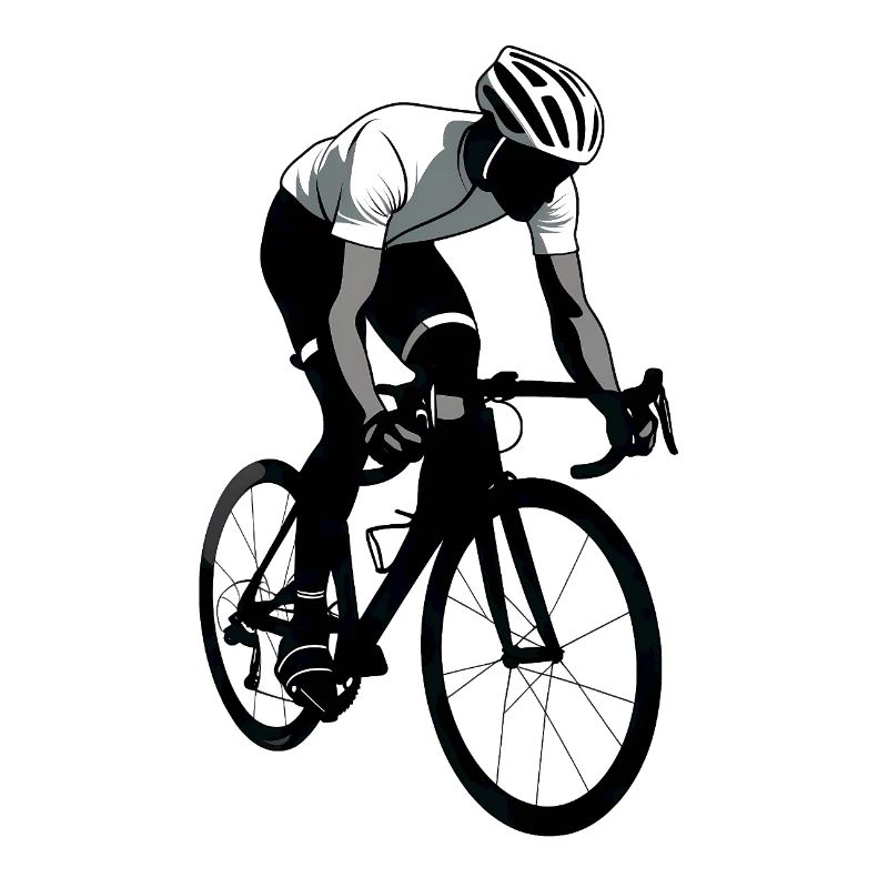 Radfahrer - Cooles Silhouetten-Logo