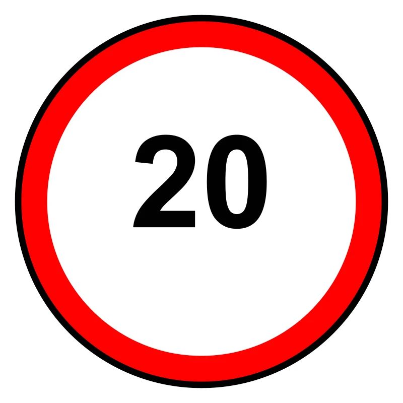 Tempo20 Schild Retro Illustration