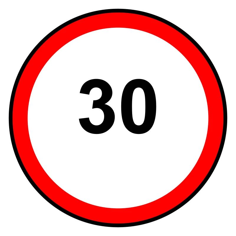 Tempo 30 Schild Muster
