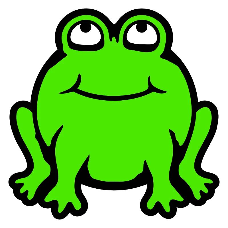 Frog toad smiles funny looks up