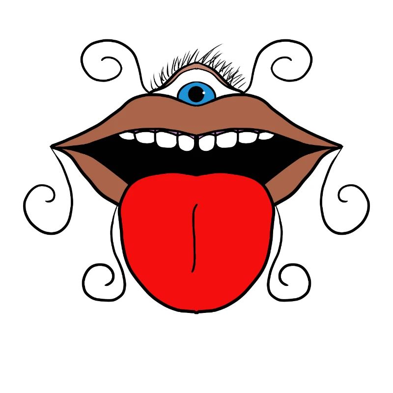 Psychedelischer Mund & Auge