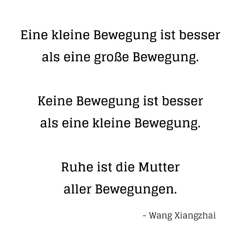 Eine kleine Bewegung