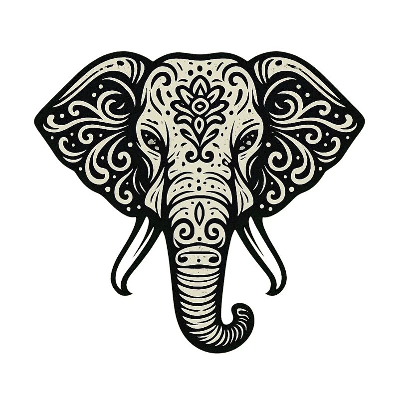 Elefant Mandala Ornament