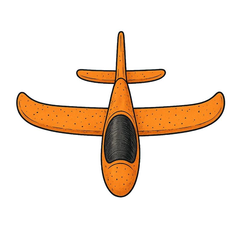 Orange Flyer Topdown Illustration
