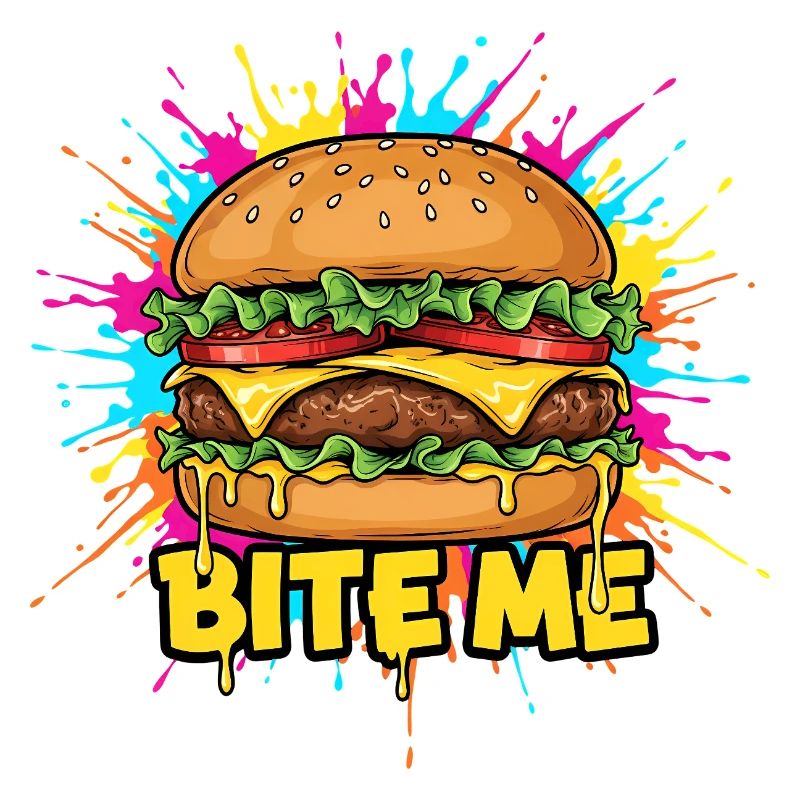 Popart Burger Bite Me 