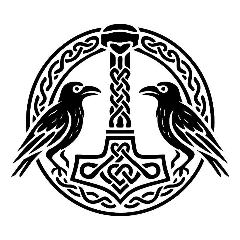 Huginn und Muninn schwarz
