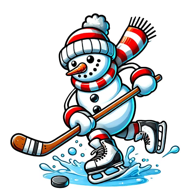 Eishockey Schneemann in Action