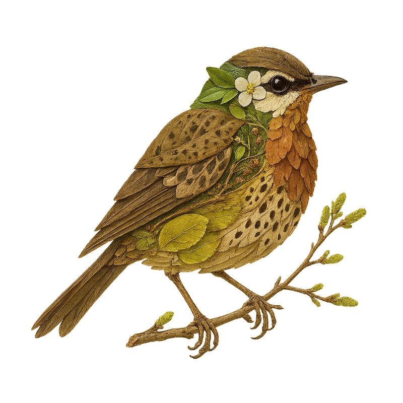 Singdrossel im Naturkleid