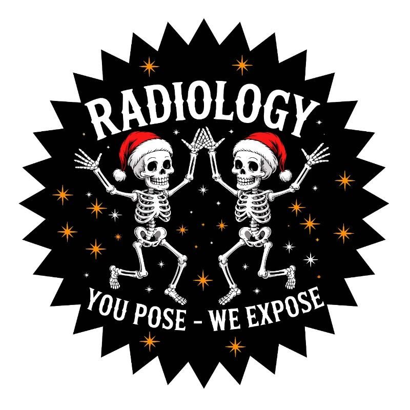Radiologie Skelette im Weihnachtsstil