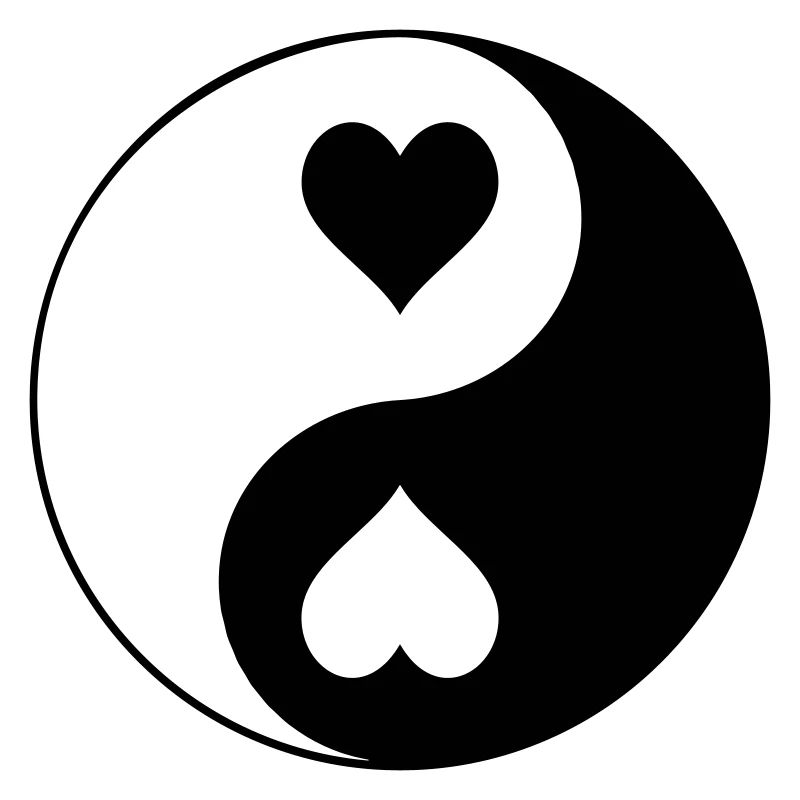 Herz YinYang Kontrast