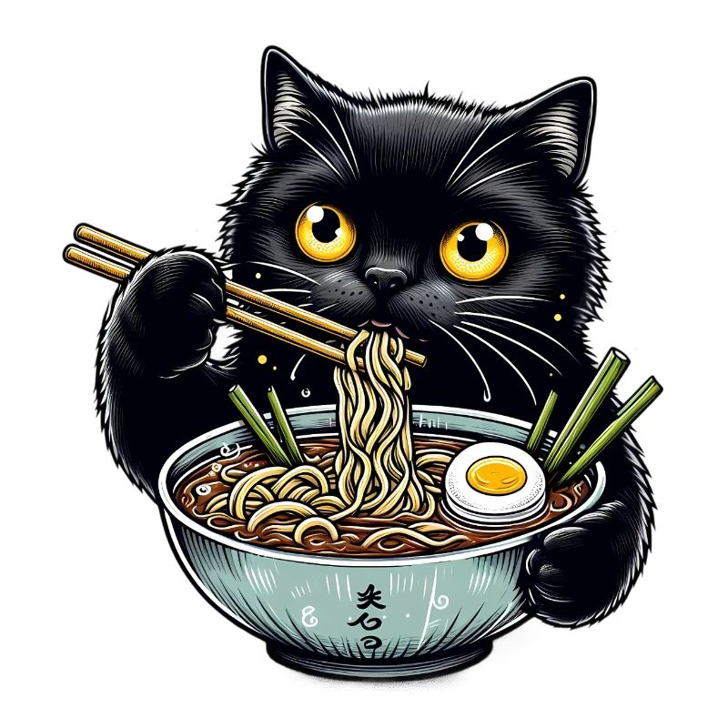 Ramen Schwarze Katze 