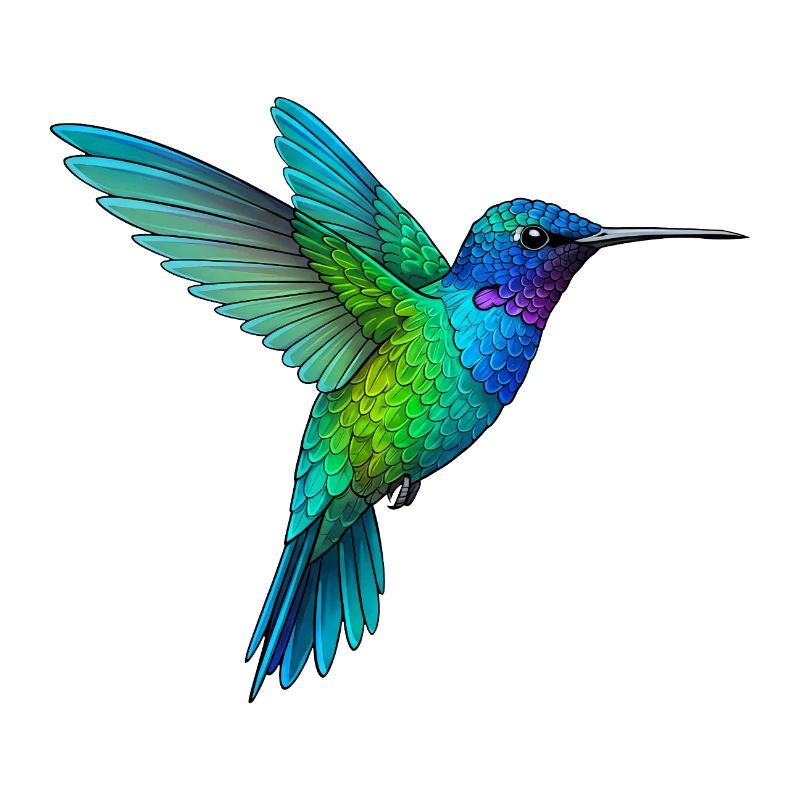 Regenbogen-Kolibri-Flug