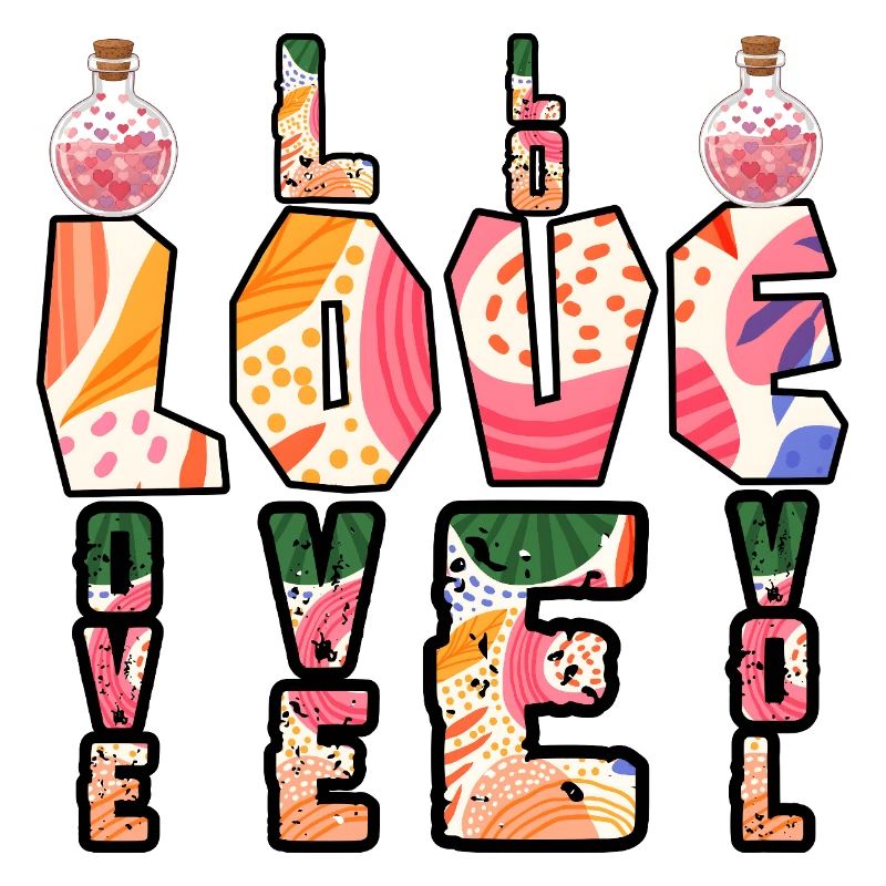 Boho Bunte Liebesbriefe