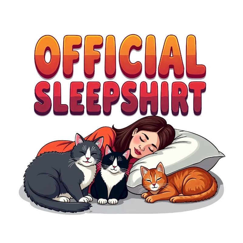 Offizielles Schlafshirt Katzen