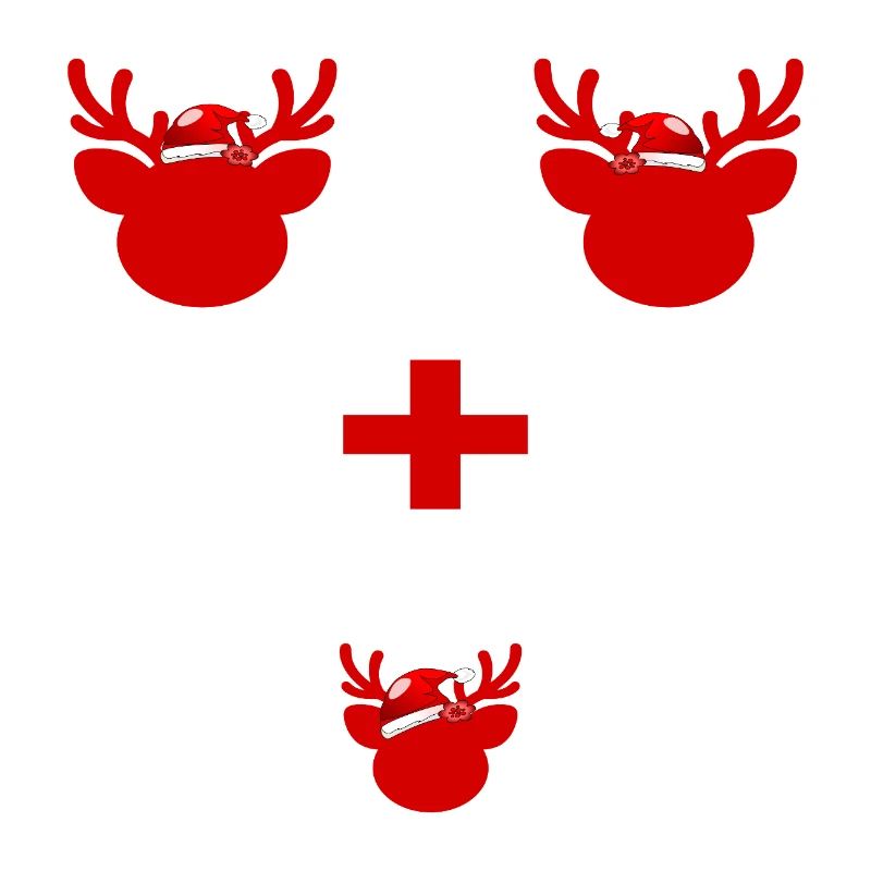 FIRST CHRISTMAS THREESOME REINDEER