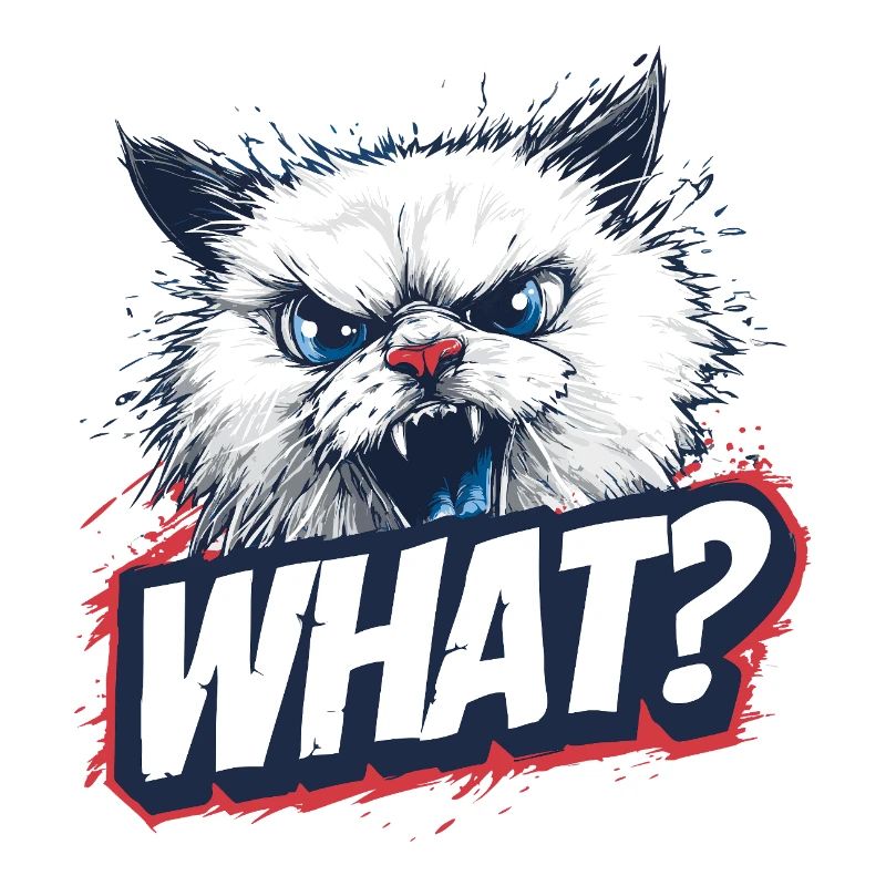 Wütende Katze – What? Design
