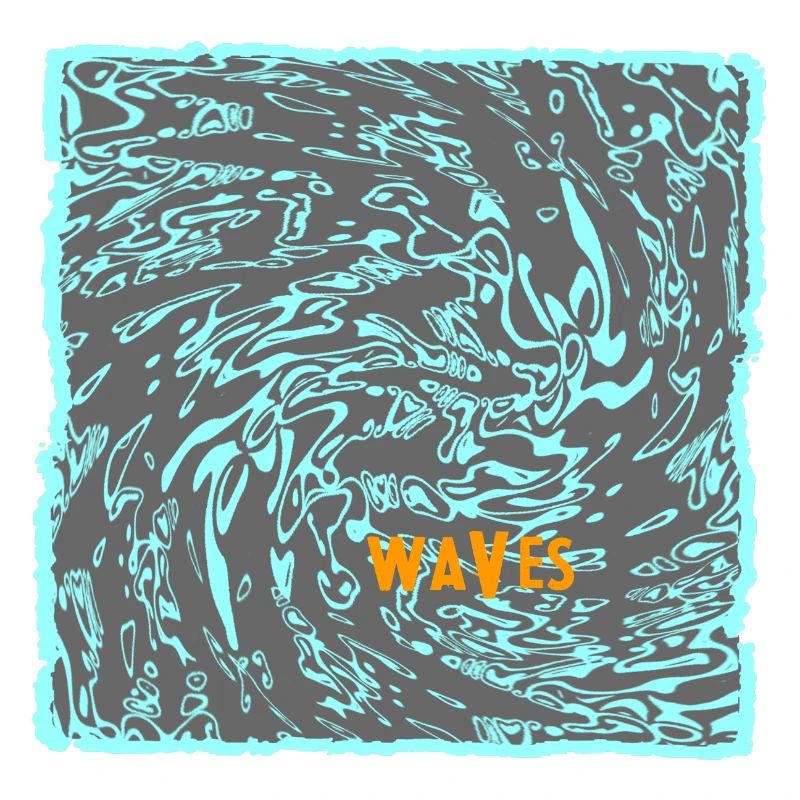Wave flow neon pattern surf