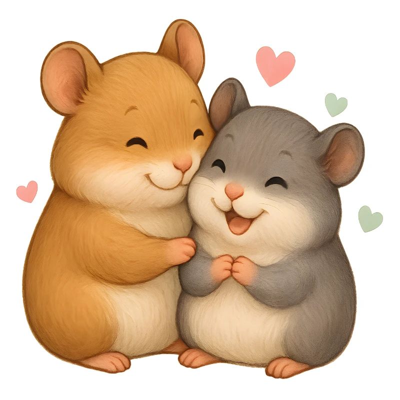 Amour de hamster mignon – Motif d’animal mignon
