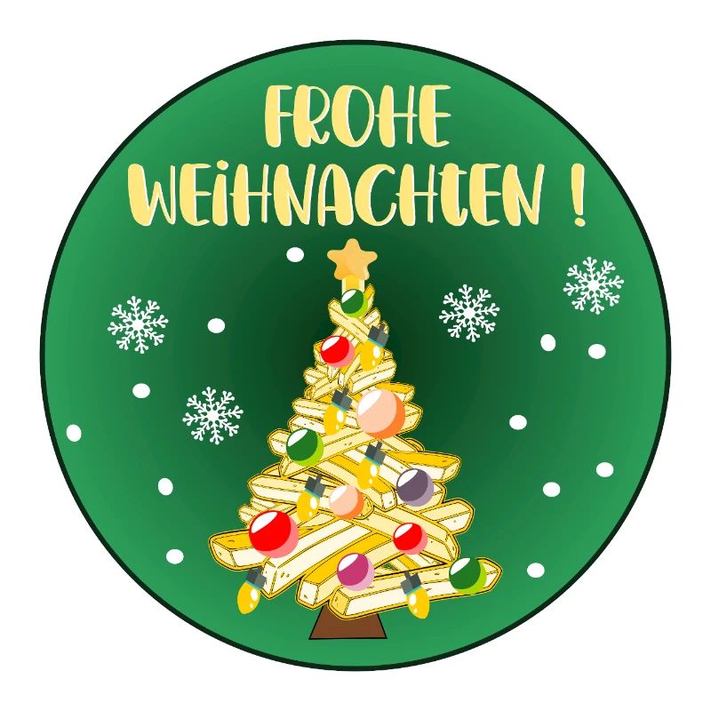 FROHE WEIHNACHTEN WEIHNACHTSBAUM POMMES