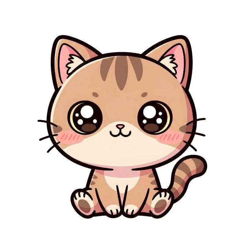 Kawaii-Kätzchenporträt