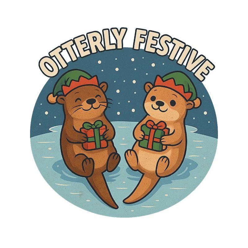 Otterfestliche Otter mit Geschenken