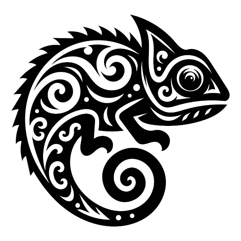 Süsse Chamäleon Tattoo Verkleidung