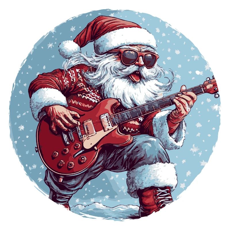 Weihnachtsmann Gitarre