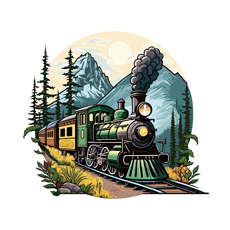 Dampfzug Berglandschaft