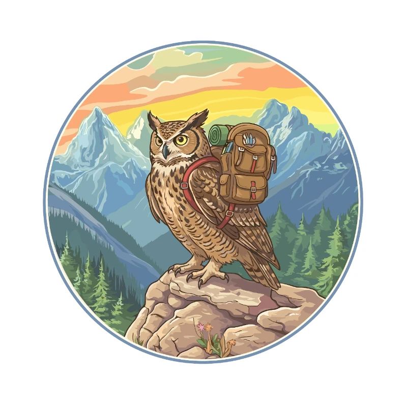 Niedliche Eulenwanderung Camping Bergabenteuer
