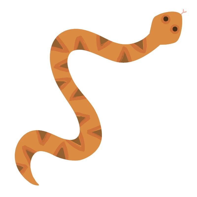 Orange Zickzack-Schlange Illustration