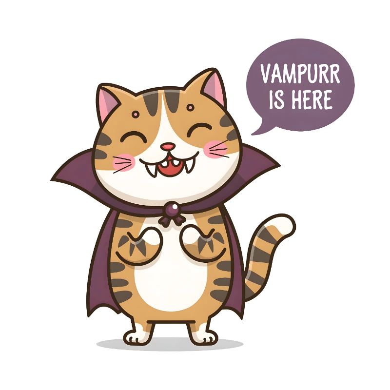 Kätzchen-Vampir-Lächeln