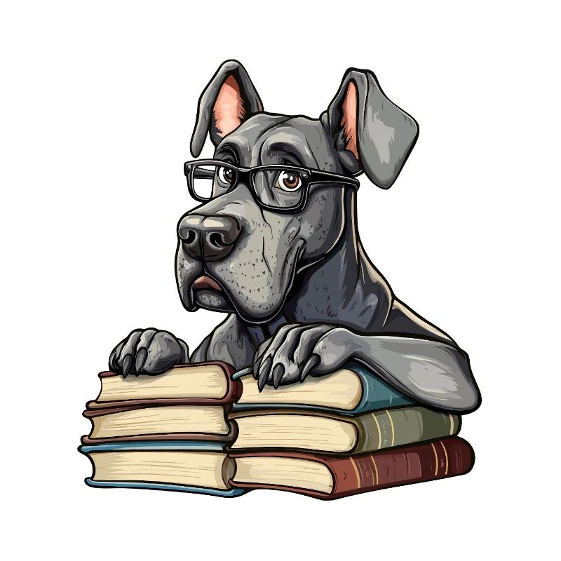 Süßes Dogge-Lesebuch mit Brille
