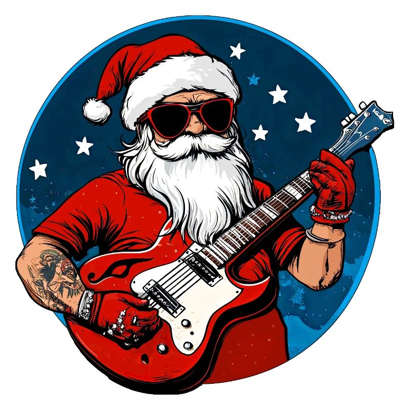 Gitarrist Weihnachtsmann