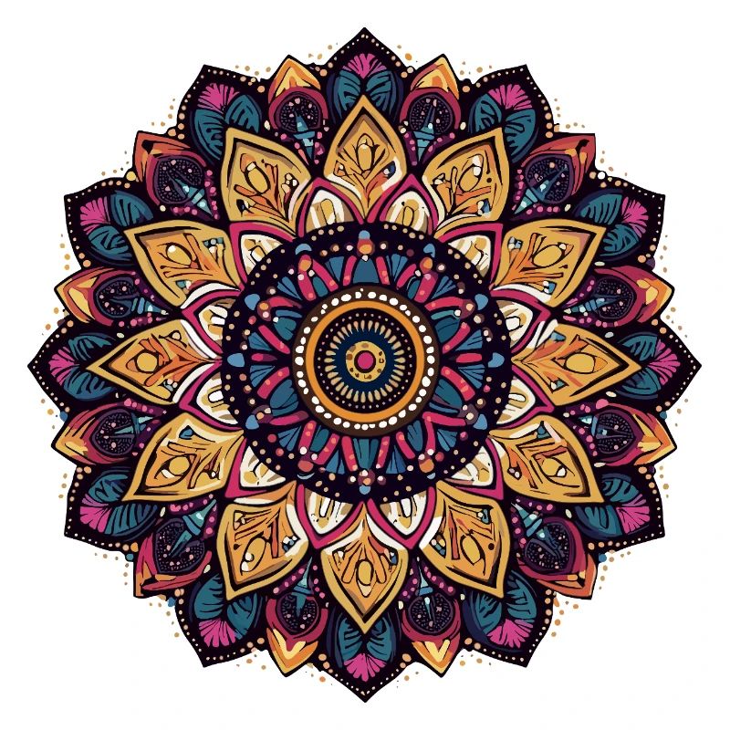 Lebendige Mandala-Blüte