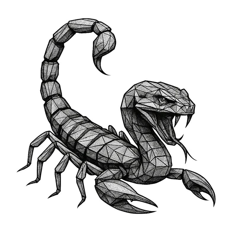 Geometric Scorpion Polygon