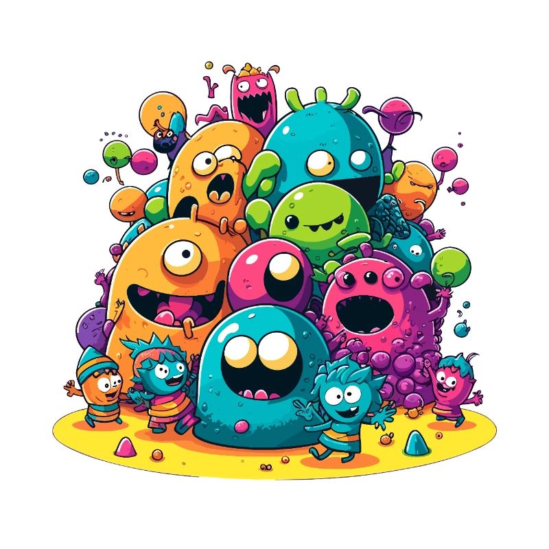 Kunterbunte Monstermeute
